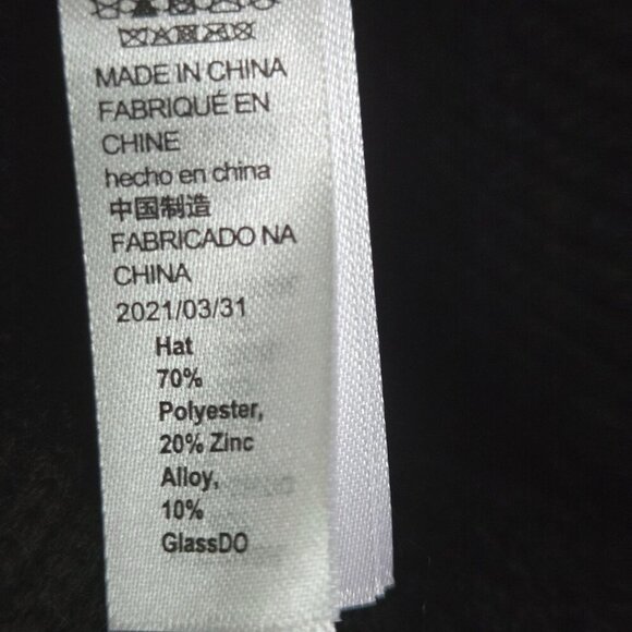 Aldo Snake Embellished Rhinestone Beanie Black Green Clear One Size - Picture 5 of 5